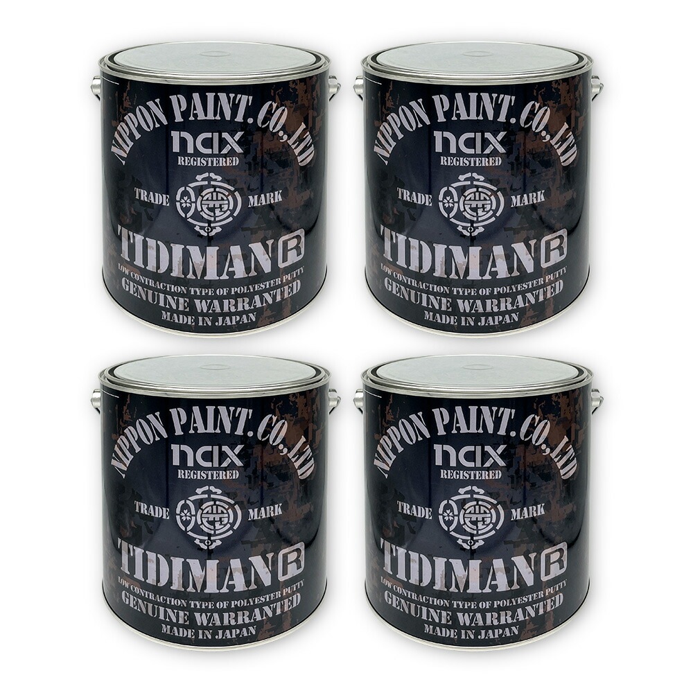 日本ペイント nax パテ チヂマン R カーボン60 春秋用 2kg (パテ主剤のみ)× 4本セット 即日発送