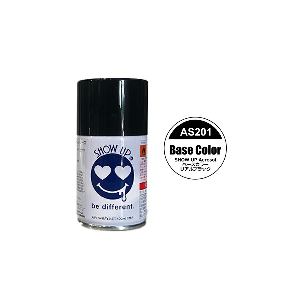 SHOW UP AS201 Aerosol ベースカラーリアルブラック 100ml 取寄