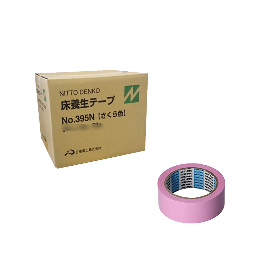日東電工 NO.395N 床養生用テープ 25ミリX25M  60個入   取寄
