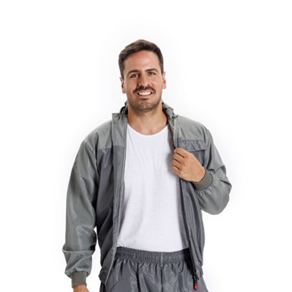 イスコ エボテック ペイントジャケット 塗装服 グレー/ダークグレー  (サイズS・M・L・XL) 1着 EPJ-S/M/L/XL  取寄