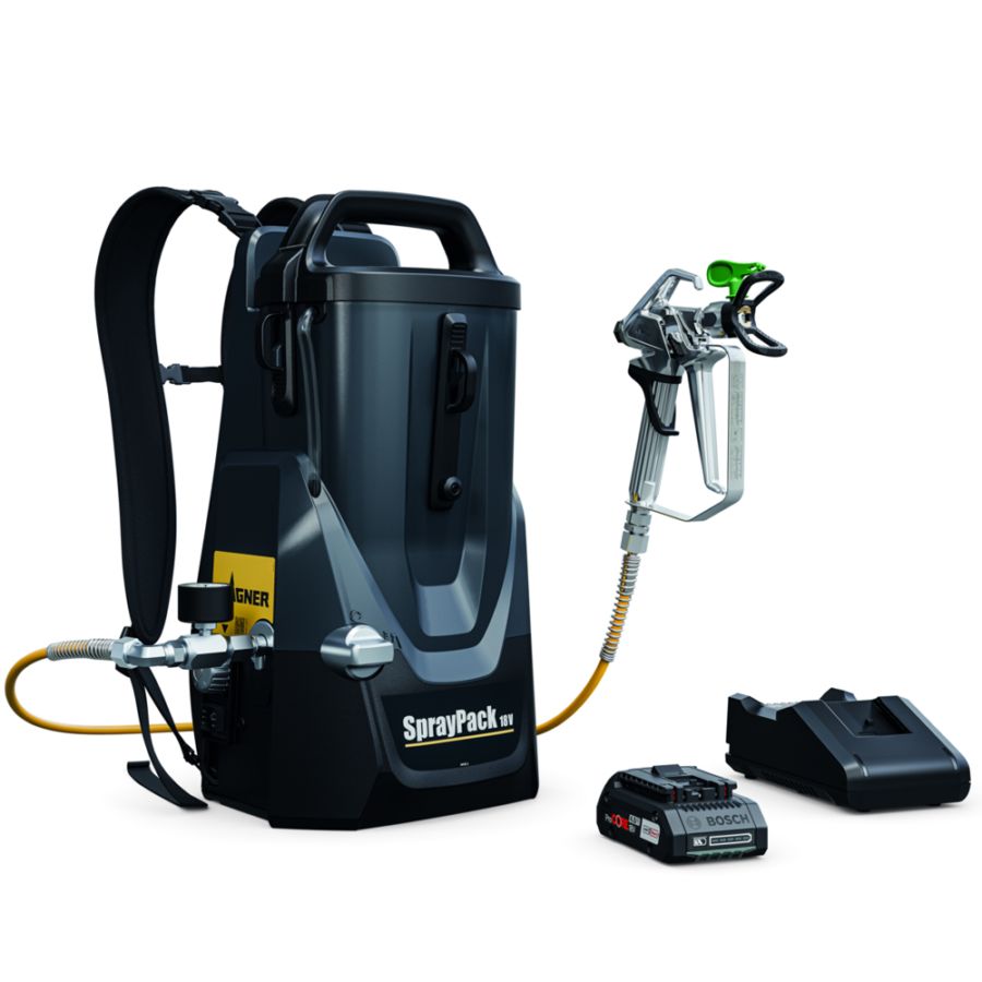 ワグナー 背負い式 エアレス塗装機 SPRAYPACK18V 1台 建築塗装全般 取寄
