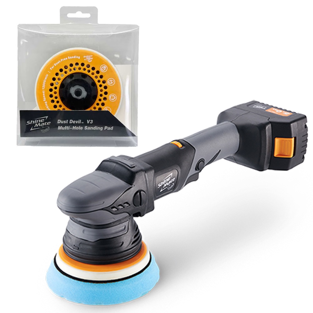 ShineMate シャインメイト コードレス ダブルアクション ポリッシャー EB351-5/15 125φパッド 15mmオービット 1セット 取寄