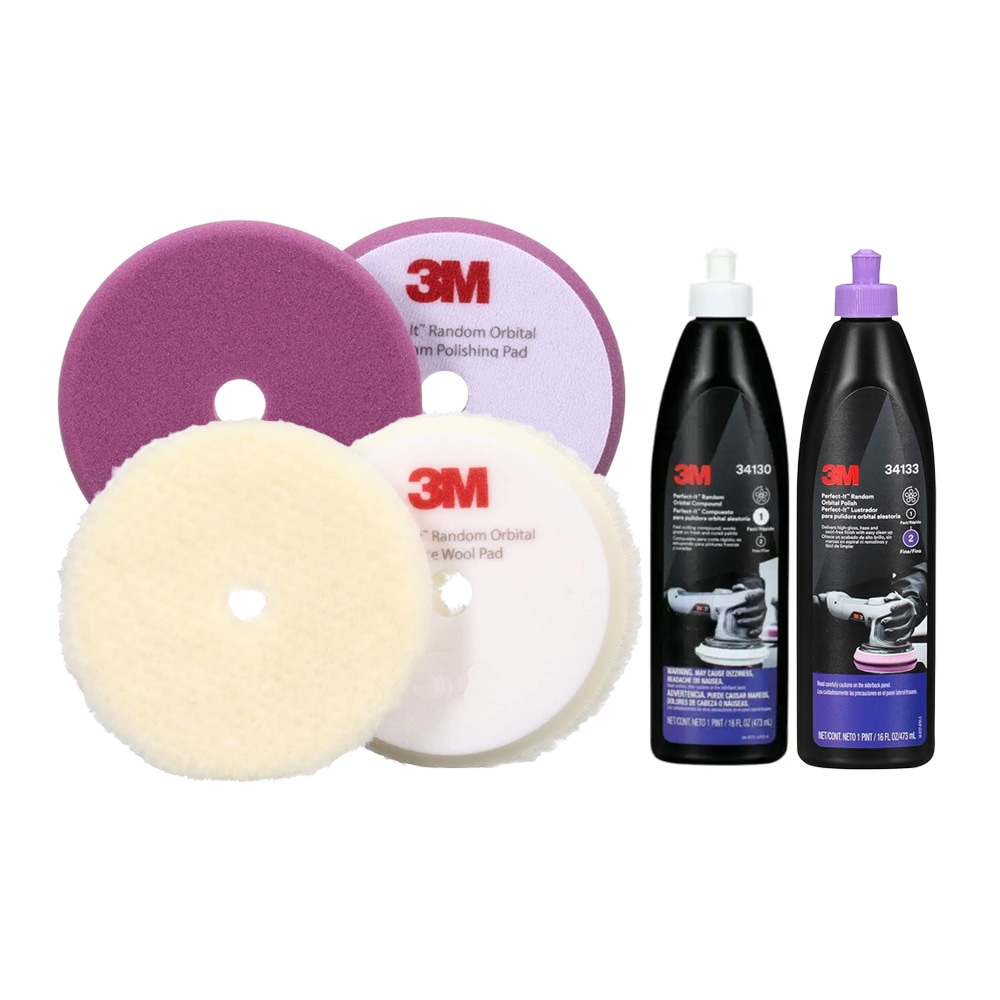 3M スリーエム Perfect-It コンパウンド・バフセット【5インチ用 /目消し～高光沢仕上げ用】 (34130・34133・34120・34123) 即日発送