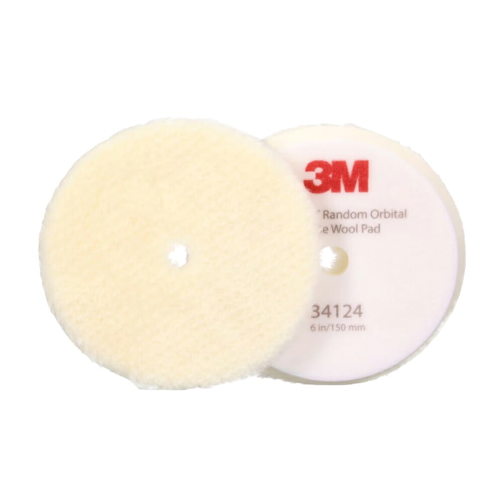 3M スリーエム 34124 Perfect-It ランダムオービタル コースウール コンパウンディングパッド 目消し用 白 150mm 1枚 ばら売り メール便 即日発送