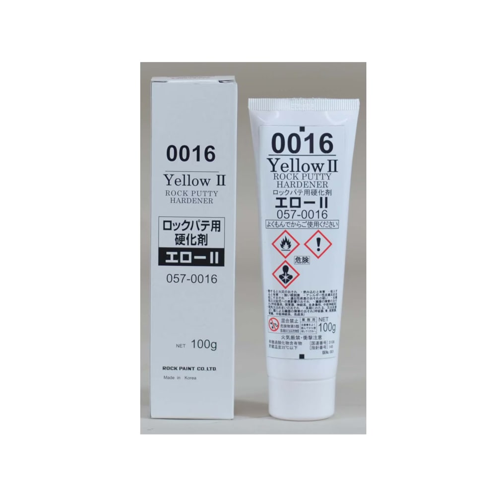 ロックペイント 057-0150 ロックポリパテ 中目 1kg×6個 (硬化剤20g×6個