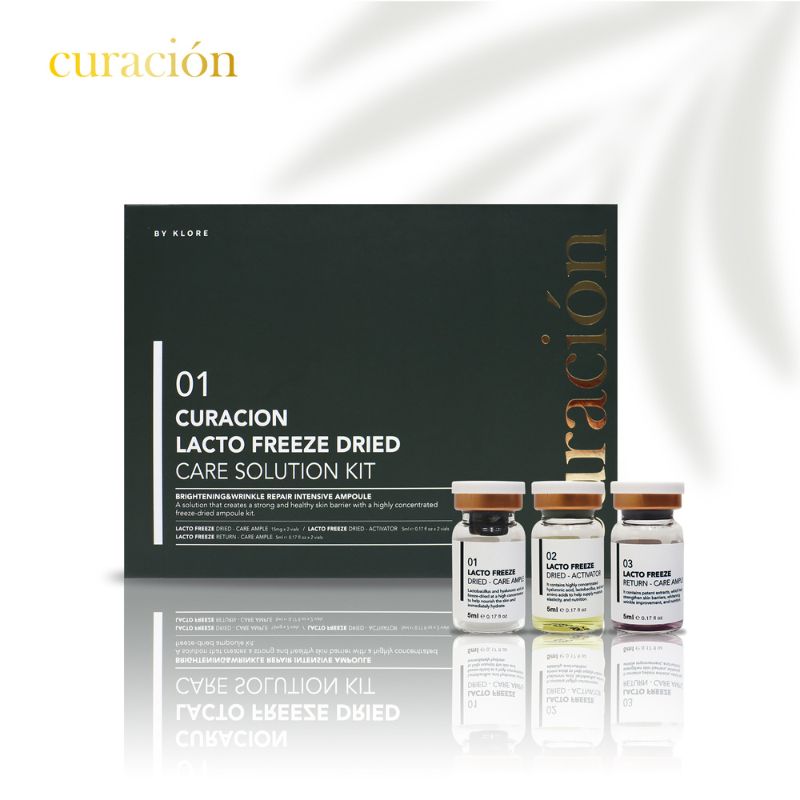 【直送品（買い合わせ不可）】[1箱]CURACION(キュラシオン) ラクトフリーズドライケアソリューションキット【使用期限】2026.12.07以降　15ml×2/5ml×2/5ml×2　