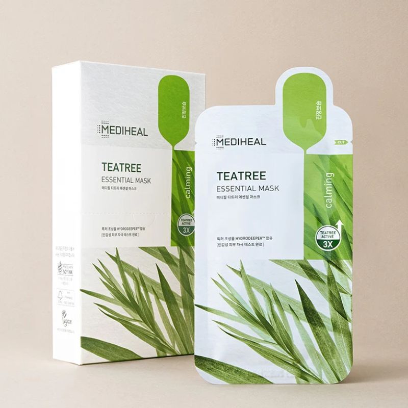 【直送品（買い合わせ不可）】[1箱]MEDIHEAL(メディヒール) ティーツリー エッセンシャルマスク　10枚　　