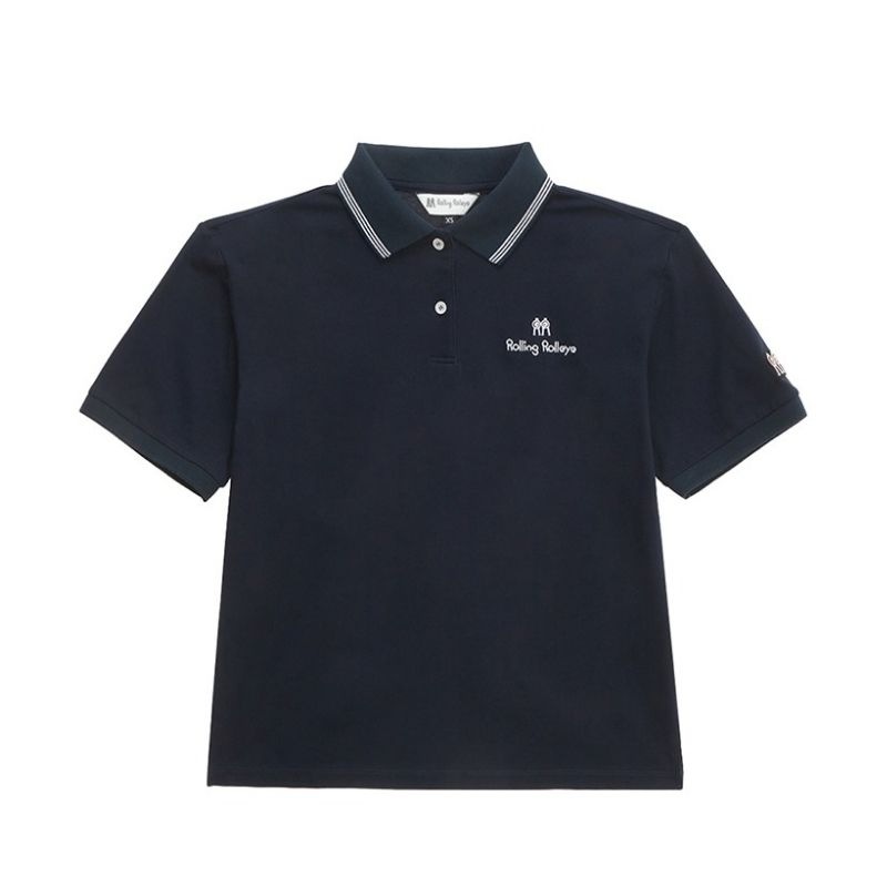 【直送品（買い合わせ不可）】Sサイズ レディース Rolling Rolleye ロールロール デイリー PK Tシャツ ネイビー　　
