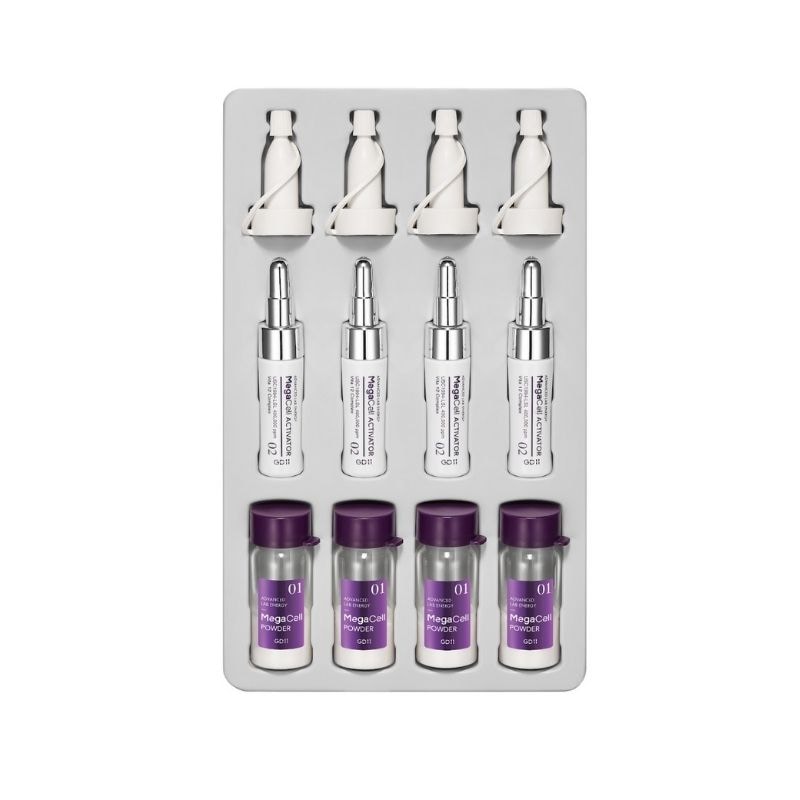 【直送品（買い合わせ不可）】[1個]GD11(ジーディーイレブン) アドバンスラボ Mega Cell リフティングアンプル【使用期限】2025.09.22以降　パウダー5ml×4＋美容液6.5ml×4　