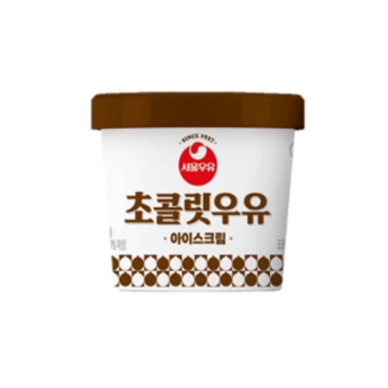 【直送品（買い合わせ不可）】[10個]ソウル牛乳 アイス チョコ牛乳　100ml　