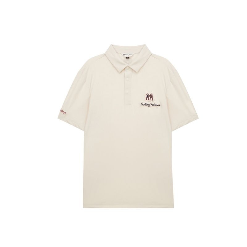 【直送品】XLサイズ メンズ Rolling Rolleye ロールロール クリームパッチ ポロTシャツ クリーム　　