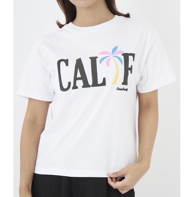 サイズ：L　Ocean Pacific レディース 半袖Tシャツ（WHT）　　