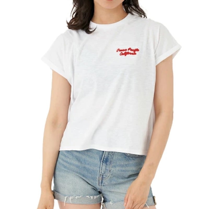 サイズ：L　Ocean Pacific レディース 半袖Tシャツ（WHT）　　