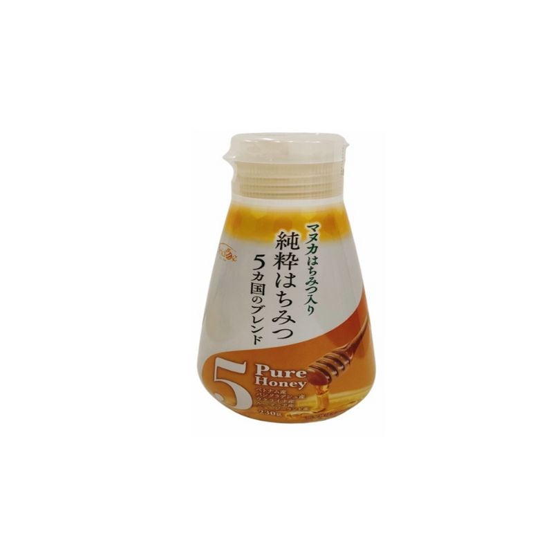 [5個]ブリッジ 純粋はちみつ 5ヶ国のブレンド　230g　賞味期限2027.04.30