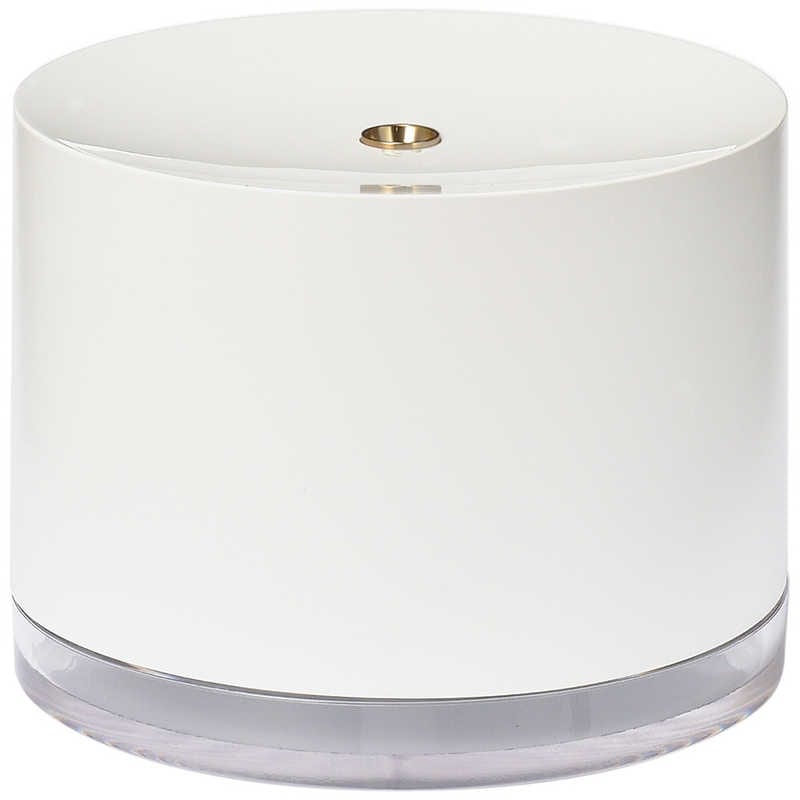 [1個]GREEN HOUSE ポータブル充電式加湿器＆ナイトライト 超音波式 コンパクト卓上式 GH-PHNA-WH スノーホワイト　約320g　