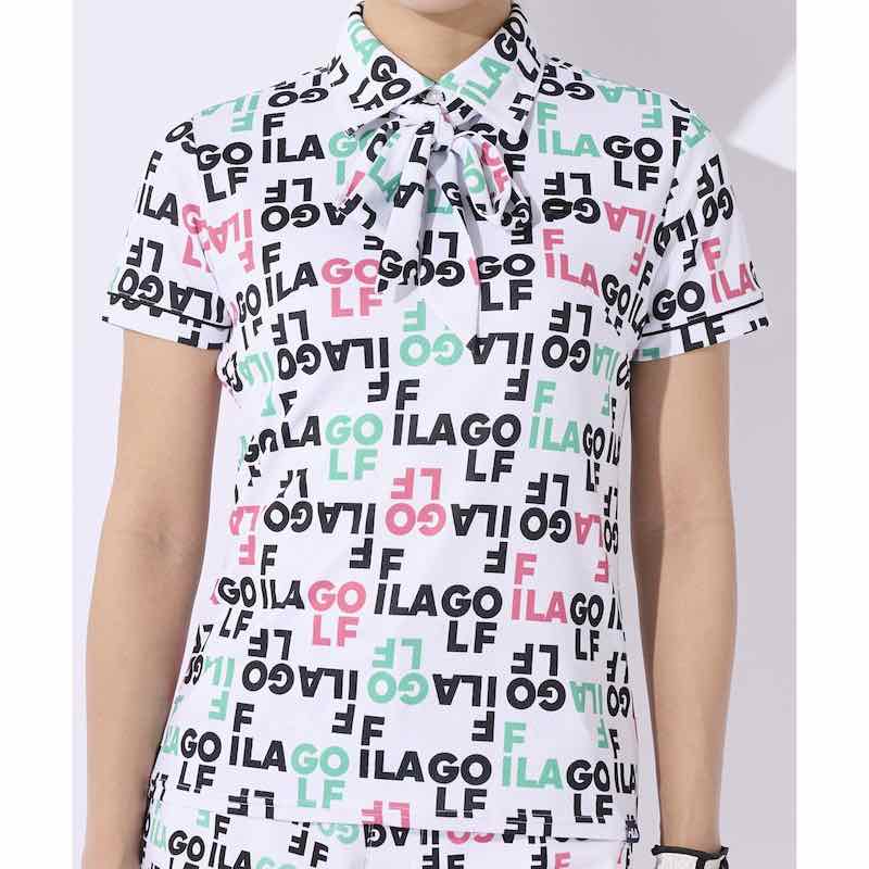 FILA GOLF　LADYS　ボウタイ半袖シャツ　MIX　L　　