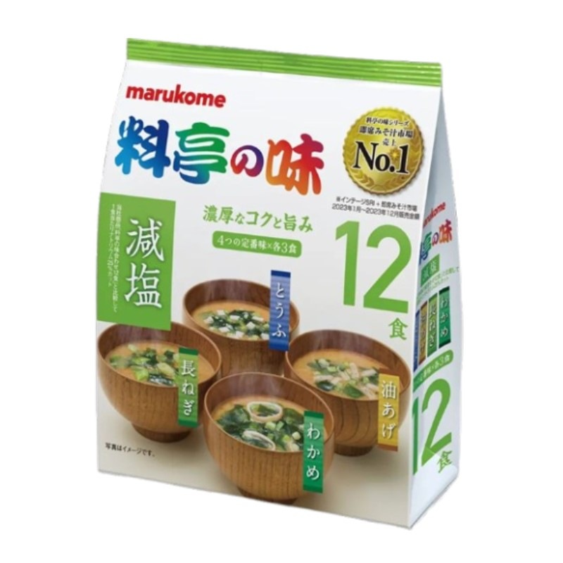 [6セット]マルコメ 料亭の味みそ汁 減塩　12食入　賞味期限2026.08.31