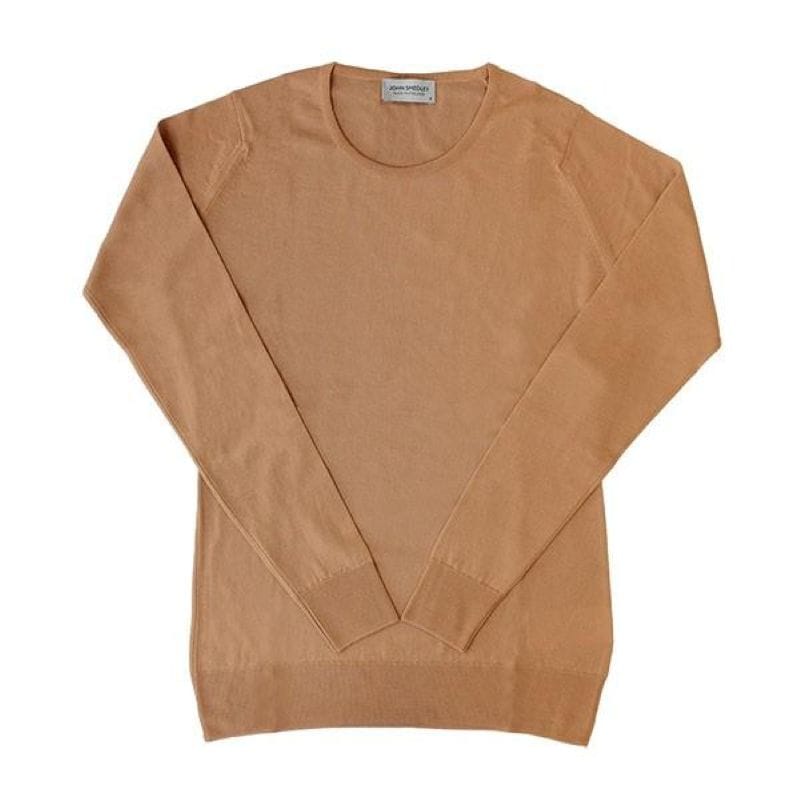 Sサイズ JOHN SMEDLEY GERANIUM クルーネック スリムフィットニット NUTMEG　　
