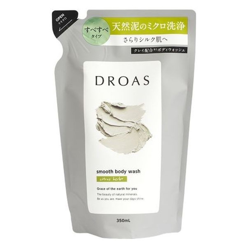 [1個]DROAS（ドロアス）クレイボディウォッシュ スムース 詰め替え【液体タイプ】　350ml　