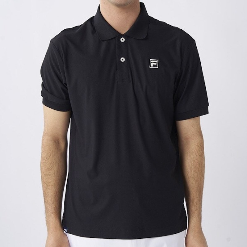 サイズ：M　FILA GOLF メンズ 半袖シャツ（BK）　　