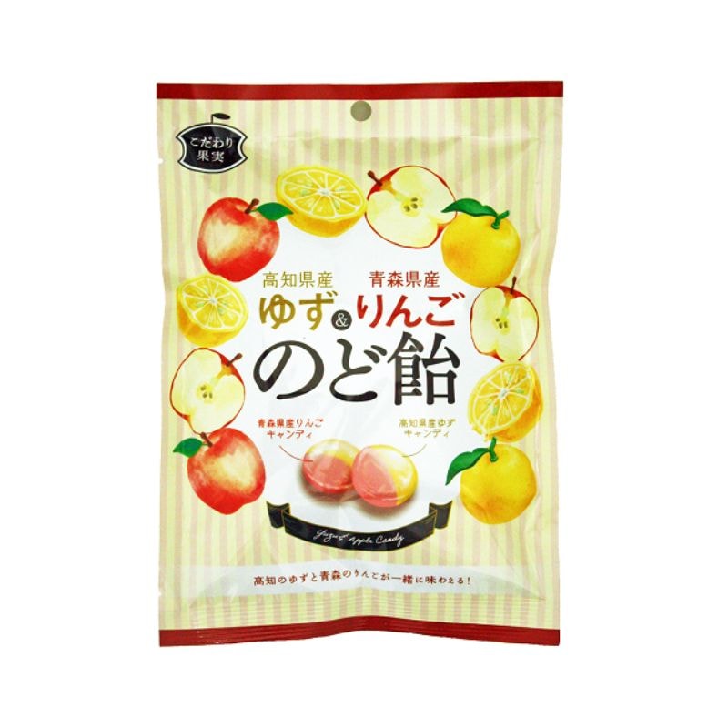 [2個]旭フレッシュ 高知県産ゆず＆青森県産りんごのど飴　　賞味期限2026.04.30【賞味期限間近】