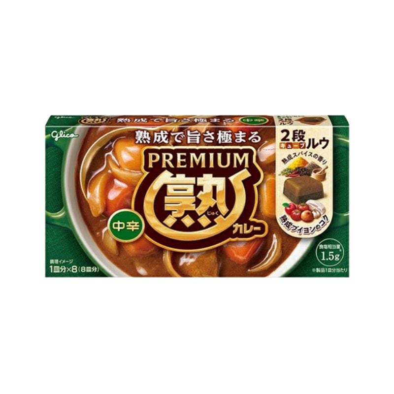[1個]江崎グリコ プレミアム熟カレー 中辛　160g　賞味期限2027.07.31