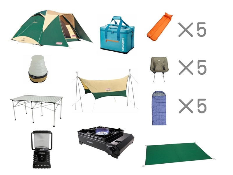 キャンプセットプレミアム＜5名様用＞