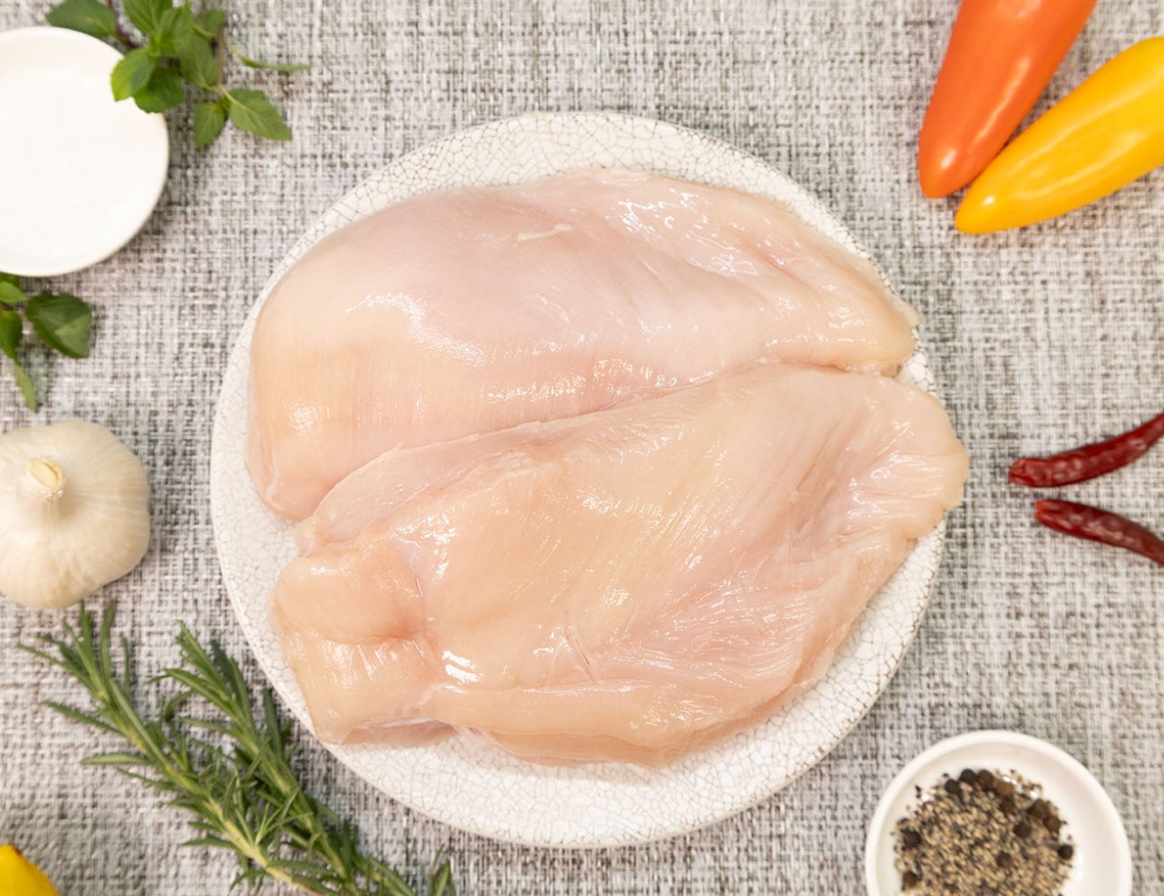 岩手県産十文字鶏むね肉（2㎏×2P）