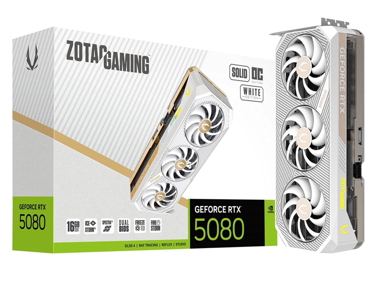 ZOTAC GAMING GeForce RTX 5080 SOLID OC White Edition ZT-B50800Q