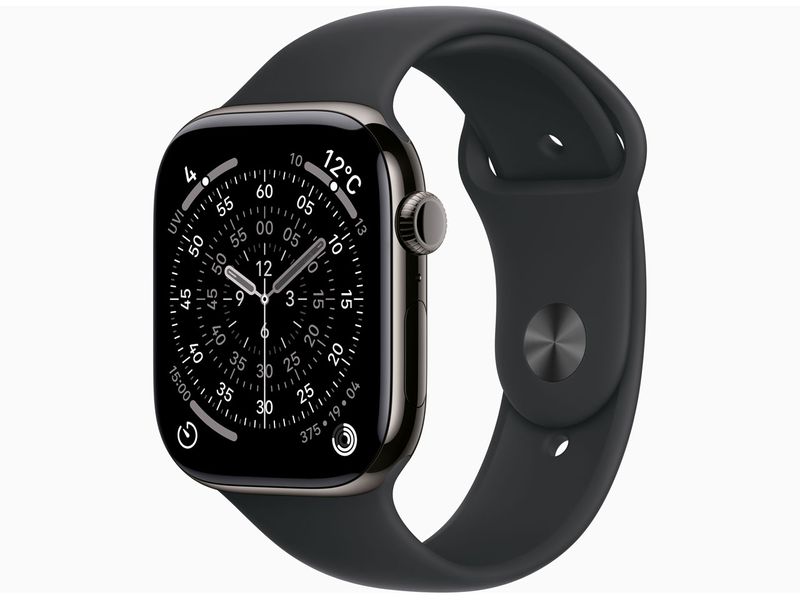 Apple Watch Series 11 GPS+Cellular��ǥ� 46mm MFD14J/A [���졼�ȥ����˥��ॱ�������֥�å����ݡ��ĥХ�� S/M]