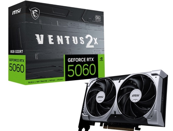 GeForce RTX 5060 8G VENTUS 2X OC [PCIExp 8GB]