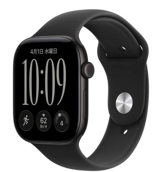 Apple Watch Series 12 GPS��ǥ� 46mm MJEK4X/A [�֥�å����֥�å����ݡ��ĥХ�� S/M]