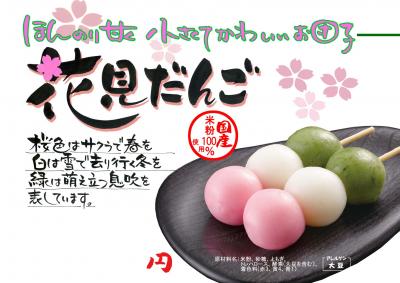 花見(三色)だんご(個包装) 参考上代100円（税抜）×40本 | すべての商品