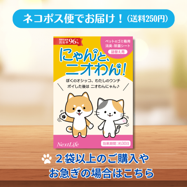 ネコポス発送！【にゃんと、ニオわん！】詰替用シート