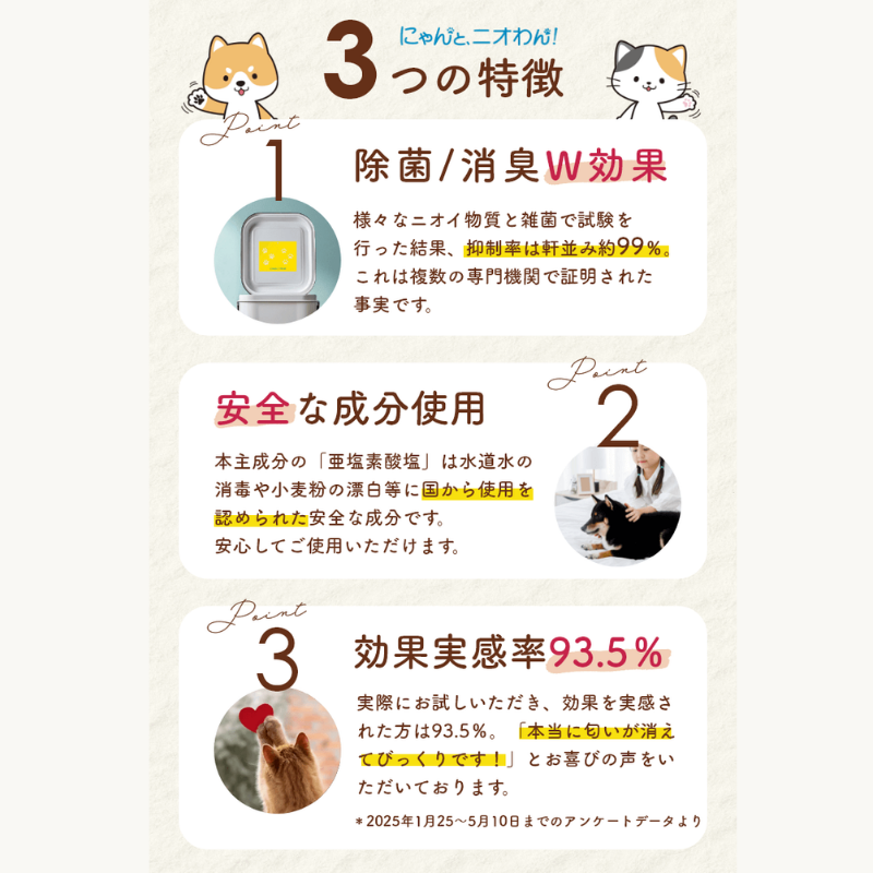 【にゃんと、ニオわん!】詰替用シート 3袋セット《送料無料》