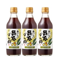 おいしい昆布ぽん酢 360ml×3本 調味料 ポン酢 昆布ポン酢 ポン酢醤油 柑橘果汁 日高昆布