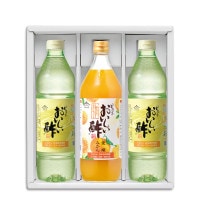 ギフト箱3本セット-2 おいしい酢 955ml×2本 おいしい酢愛媛みかん 900ml×1本 酢 お酢 調味料 ギフト ギフトセット 季節限定 贈り物 お中元 飲む酢 飲むお酢 ビネガー ドリンク 健康