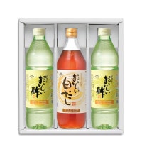 ギフト箱3本セット-6 おいしい酢 955ml×2本 おいしい白だし 900ml×1本 酢 お酢 調味料 だし ギフト ギフトセット 贈り物 お中元 お歳暮
