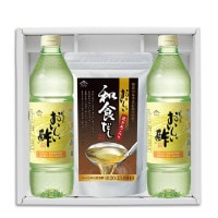 ギフト箱3本セット-17 おいしい酢 955ml×2本 おいしい和食だし 192g（8g×24包）×1袋 酢 お酢 調味料 だし ギフト 贈り物 お歳暮