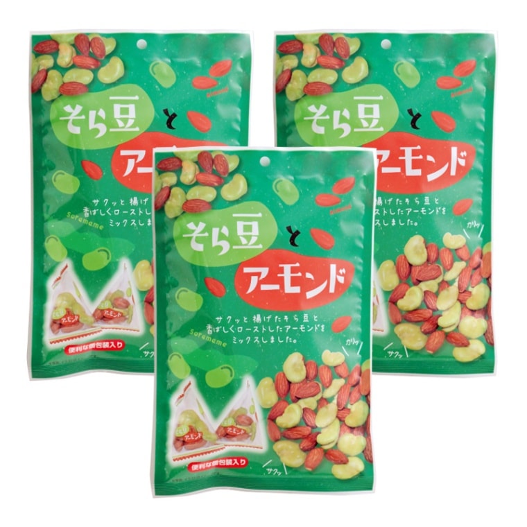 そら豆とアーモンド 50g×3袋 お菓子 菓子 個包装 そら豆 アーモンド お茶請け