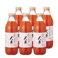 プレミアム人参ジュース 1L×6本セット ドリンク 飲料 瓶 人参ジュース 新潟県津南高原産 完熟 にんじん