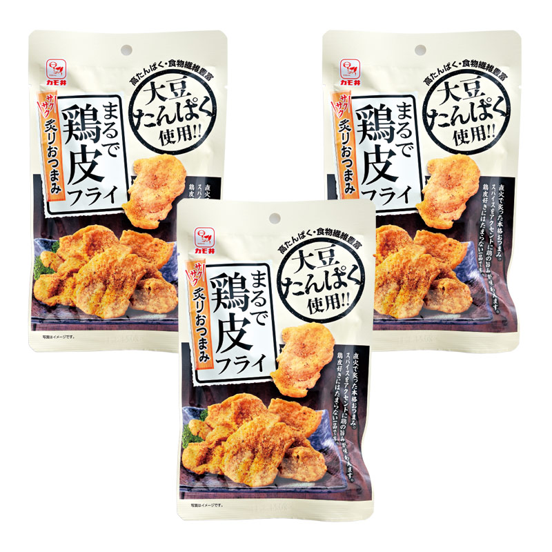 まるで鶏皮フライ 32g×3袋 お菓子 菓子 大豆 大豆たんぱく 大豆ミート お茶請け おつまみ
