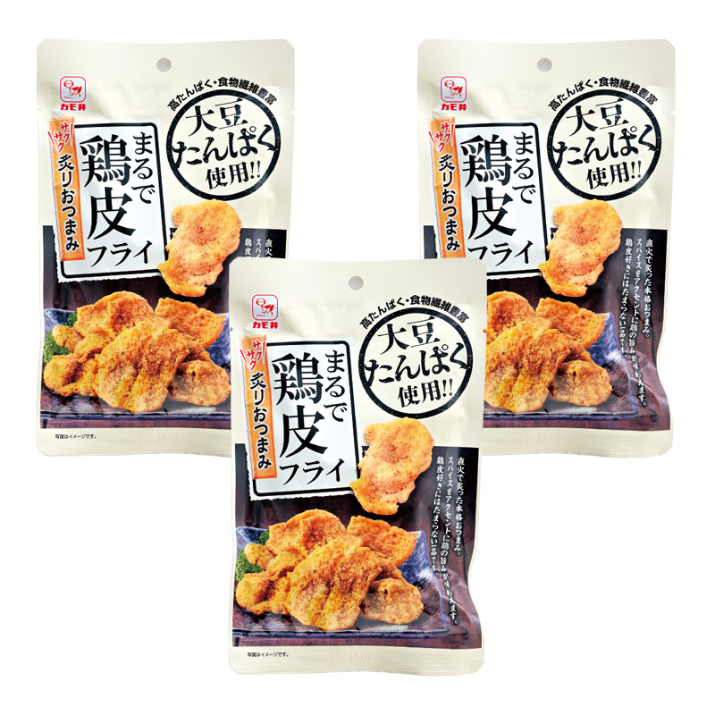 まるで鶏皮フライ 32g×3袋 お菓子 菓子 大豆 大豆たんぱく 大豆ミート お茶請け おつまみ