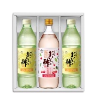 ギフト箱3本セット-20 おいしい酢 955ml×2本 おいしい酢さくらんぼ佐藤錦 900ml×1本 酢 お酢 調味料 ギフト 季節限定 贈り物 飲む酢 飲むお酢 ビネガー ドリンク 健康