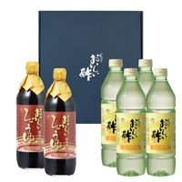 しょうゆAセット おいしい酢 955ml×4本 おいしいしょうゆ 900ml×2本 計6本 酢 お酢 調味料 醤油 ギフト ギフト箱6本セット ギフトセット 贈り物 お中元 お歳暮 送料無料