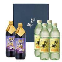 しょうゆBセット おいしい酢955ml×4本 牡蠣しょうゆ900ml×本 計6本 酢 お酢 調味料 ギフト ギフト箱6本セット 贈り物 お中元 送料無料