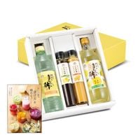 冬のドレッシングAセット2025 おいしい酢 955ml×1本 おいしい酢 高知ゆず 900ml×1本 おいしい ゆず胡椒ドレッシング 200ml×1本 おいしい ごま生姜ドレッシング 200ml×1本 レシピブック×1冊 計5点 酢 お酢 調味料 送料無料 限定 お中元 お歳暮 贈り物 プレゼント 健康