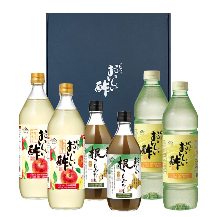 日本自然発酵　おいしい酢　６本おいしい根こんぶだし　２本 000000004517_tIF7aht.jpg