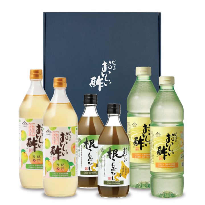 WEB限定ギフト-だしFセット おいしい酢 955ml×2本 おいしい酢 紀州うめ 900ml×2本 おいしい根こんぶだし 500ml×2本 酢 お酢 だし 調味料 ギフト ギフト箱6本セット ギフトセット 季節限定 贈り物 お歳暮 飲む酢 飲むお酢 ビネガー ドリンク 健康 送料無料