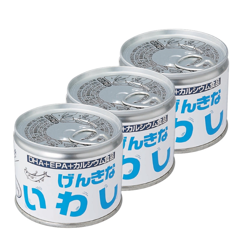 【LINE・メルマガ限定 約10%OFF】　げんきないわし 150g×3缶 食品 惣菜 鰯 いわし 缶詰